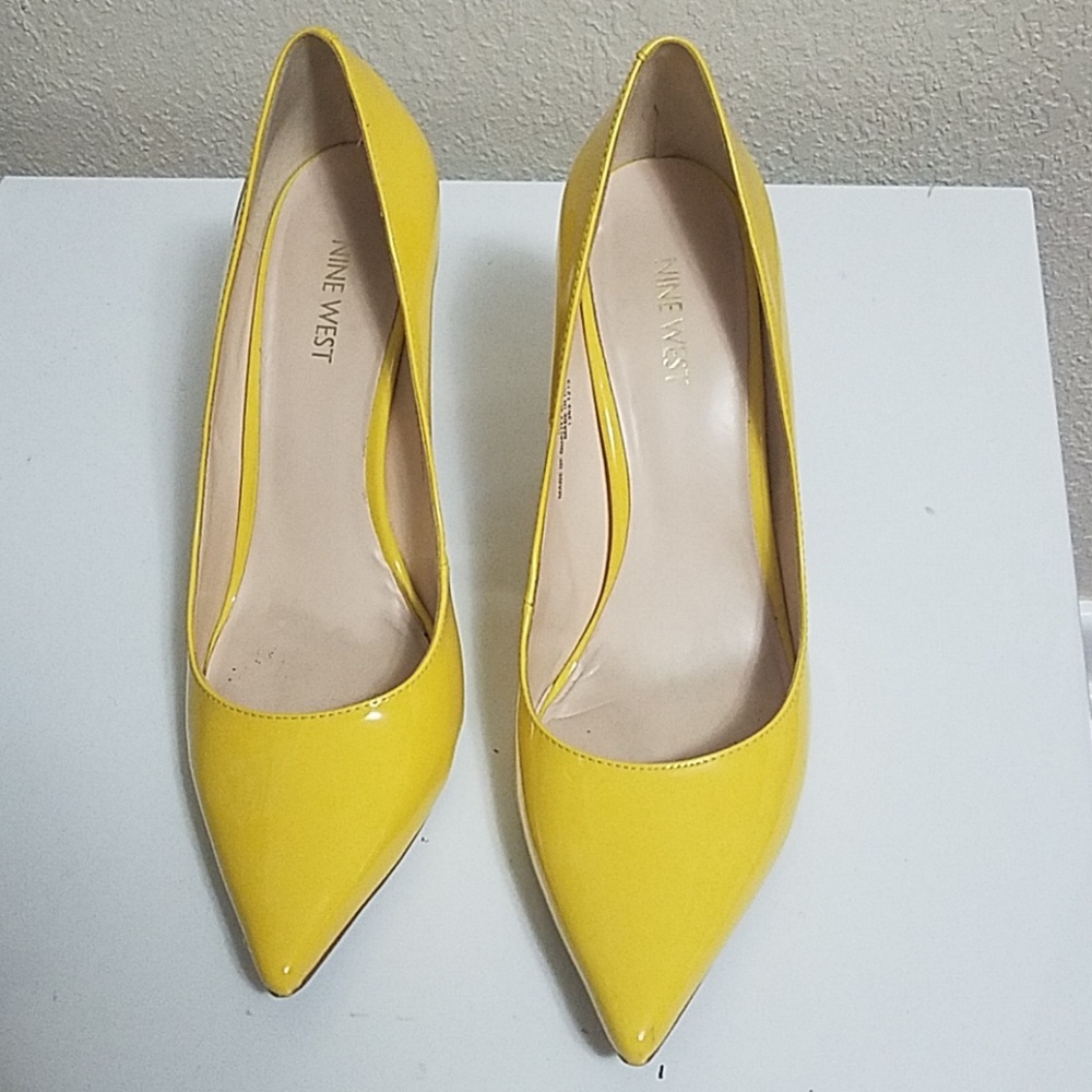 Nine West yellow heels